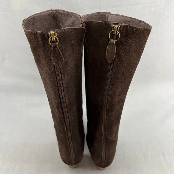 Matisse Knee High-Tall- Suede Leather-Block Heel Boot - Brown- Women size 8 - Picture 8 of 14